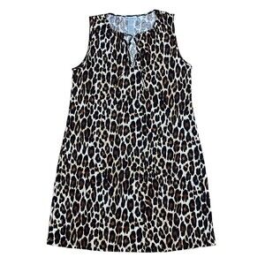 TOMMY BAHAMA Leopard Print CoverUp Shift Dress Size M